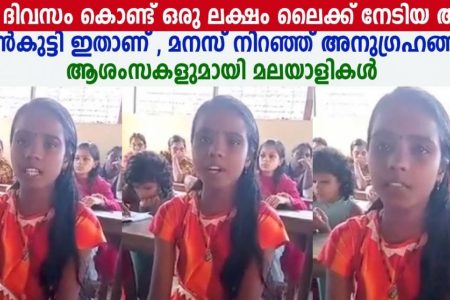 പാലപ്പൂവേ പാടി വൈറലായ പെൺകുട്ടി ഇവിടെയുണ്ട്.!! ഒറ്റ ദിവസം കൊണ്ട് ഒരു ലക്ഷം ലൈക്ക് നേടിയ ആ പെൺകുട്ടി ഇതാണ് | A little girl sing palappoove song viral entertainment news