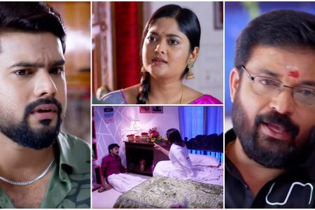 വിക്രത്തിൻറെ നട്ടെല്ല് ചവിട്ടി ഒടിച്ചു ശരണ്യ.!! ആദ്യരാത്രി ശരണ്യയെ കെട്ടിപിടിച്ച വിക്രത്തെ ചവിട്ടി പുറത്താക്കി ശരണ്യ | Mounaragam today episode