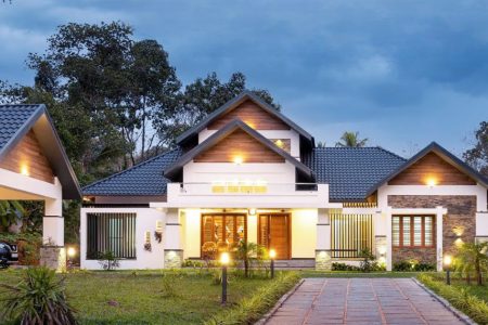 രണ്ട് നില വീടിന്റെ ഭംഗിയിൽ ഒരു ഇരുനില വീട്.! ഒറ്റ നിലയിൽ 4 ബെഡ്‌റൂമുകൾ നൽകി നിർമ്മിച്ച കിടിലൻ വീട് | Trending 4BHK Single Floor Home tour