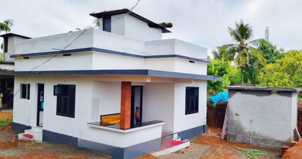 600 SQFT 5 cent 2 BHK home plan