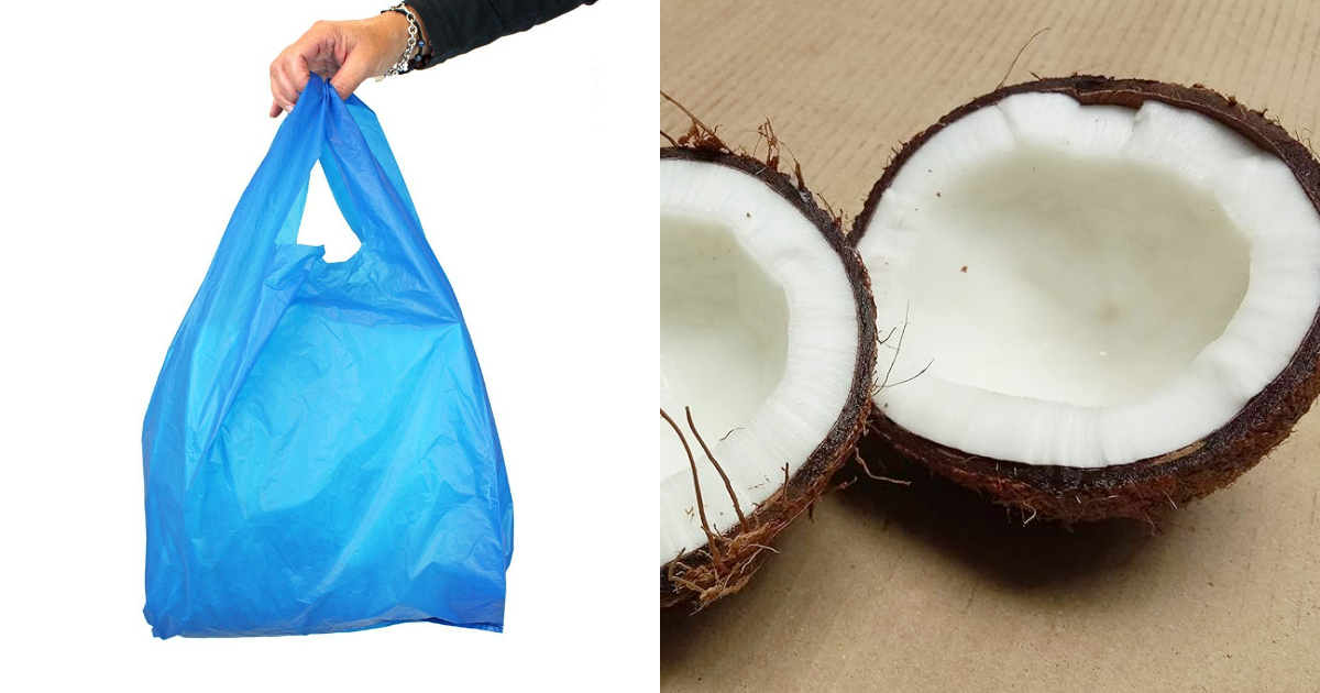 coconut grating tip using plastic cover