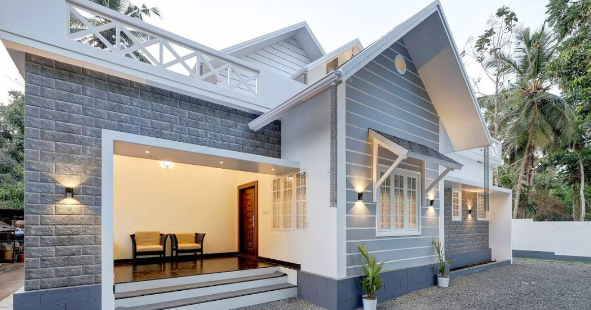 3BHK Colonial Style Elegant Home plan